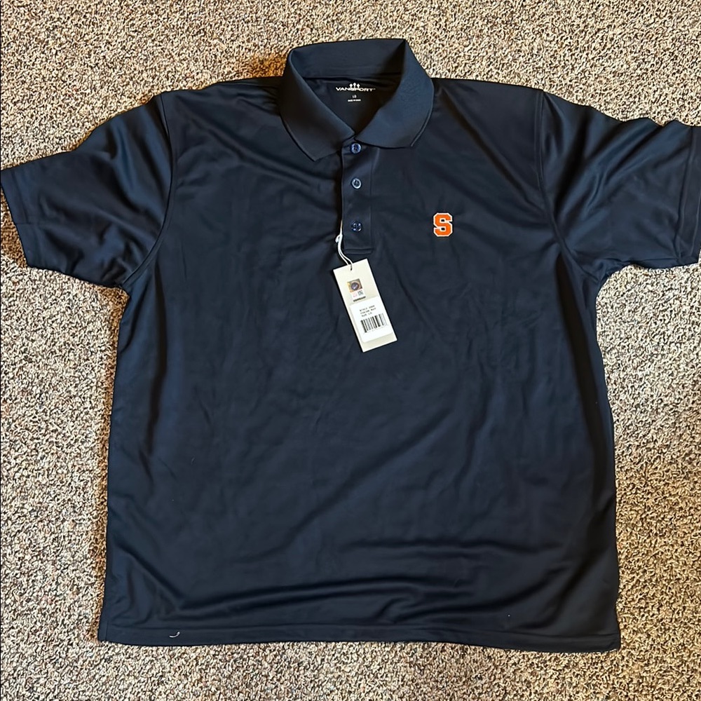 NWT Syracuse Men's Navy Polo Shirt